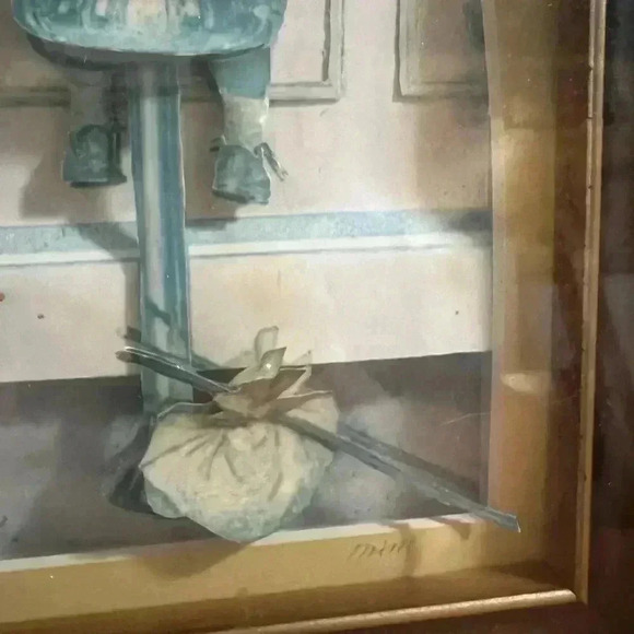 Vintage Police Officer and  Boy 3D Style Art Frame - Picture 4 of 4